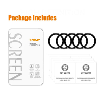 5pcs For Google Pixel Watch ENKAY 3D Full Coverage Soft PC Edge + PMMA HD Screen Protector Film by ENKAY