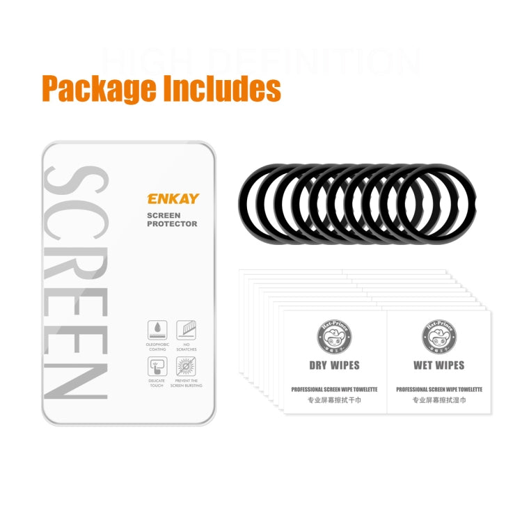 10pcs For Google Pixel Watch ENKAY 3D Full Coverage Soft PC Edge + PMMA HD Screen Protector Film by ENKAY