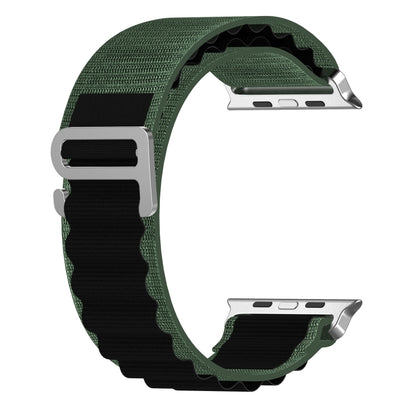 Double Color Nylon Watch Band For Apple Watch Ultra 49mm(Green+Black) by bashfashion