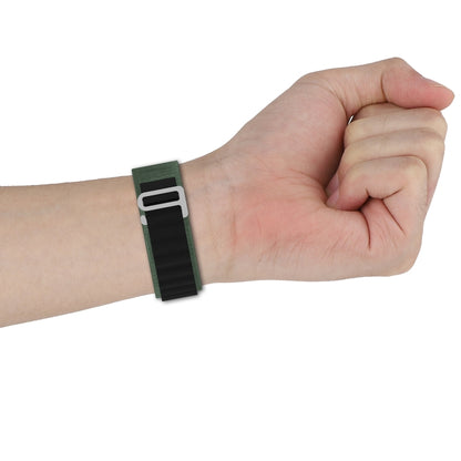 Double Color Nylon Watch Band For Apple Watch Ultra 49mm(Green+Black) by bashfashion