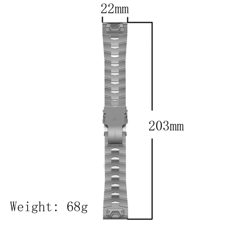 For Garmin Fenix 7 22mm Titanium Alloy Quick Release Watch Band(Titanium Gray) by bashfashion
