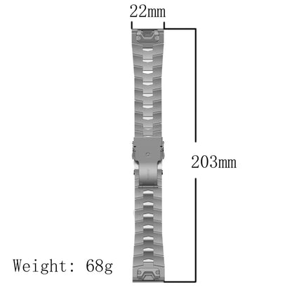 For Garmin Forerunner 955 22mm Titanium Alloy Quick Release Watch Band(Titanium Gray) by bashfashion
