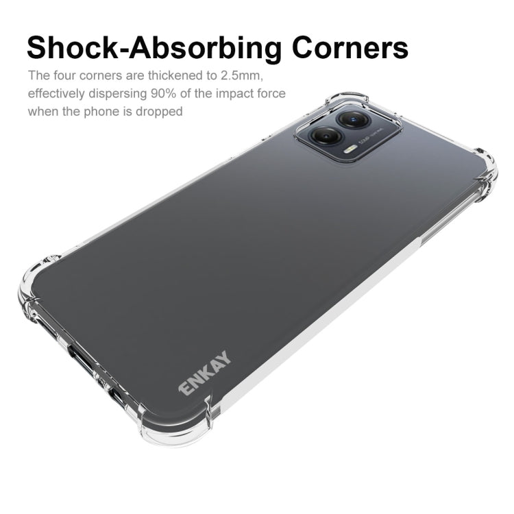 For Motorola Moto G53 5G ENKAY Transparent TPU Shockproof Phone Case by ENKAY