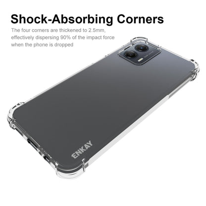 For Motorola Moto G53 5G ENKAY Transparent TPU Shockproof Phone Case by ENKAY