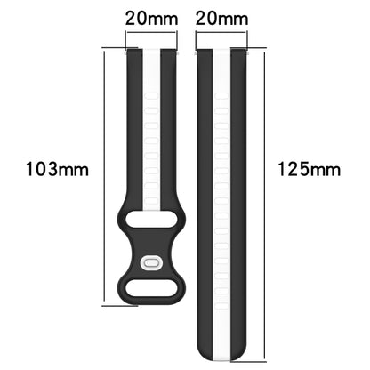 For Samsung Galaxy Watch 42mm 20mm Butterfly Buckle Two-Color Silicone Watch Band(Orange+Black) by bashfashion