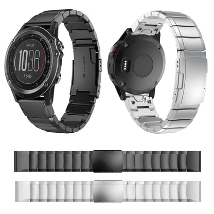 For Garmin Fenix 3 26mm Tortoise Shell Stainless Steel Watch Band(Sliver) by bashfashion
