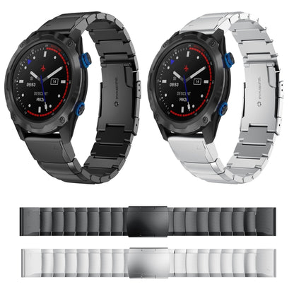 For Garmin Descent MK 2i 26mm Tortoise Shell Stainless Steel Watch Band(Sliver) by bashfashion