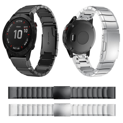 For Garmin Fenix 6 Pro GPS 22mm Tortoise Shell Stainless Steel Watch Band(Silver) by bashfashion