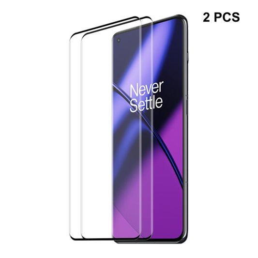 2pcs For OnePlus 11 ENKAY Hat-Prince 3D Hot Bending Explosion-proof Tempered Glass Full Film by ENKAY