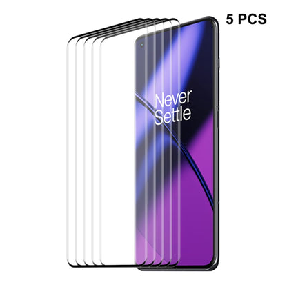 5pcs For OnePlus 11 ENKAY Hat-Prince 3D Hot Bending Explosion-proof Tempered Glass Full Film by ENKAY