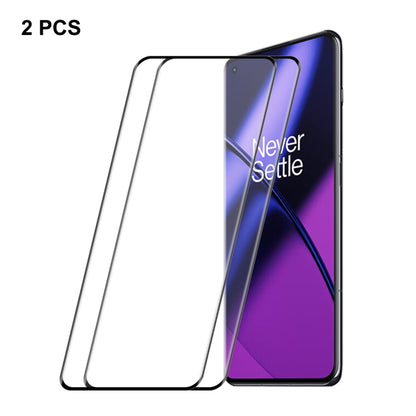 For OnePlus 11 2pcs ENKAY Hat-Prince 3D Hot Bending Explosion-proof Full Glue Tempered Glass Film by ENKAY