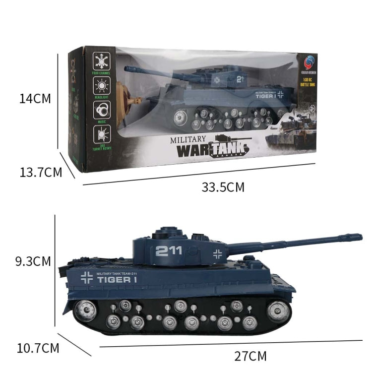 MoFun 369 Remote Control Tank 1:32 Four-way RC Vehicle(Blue) by MoFun