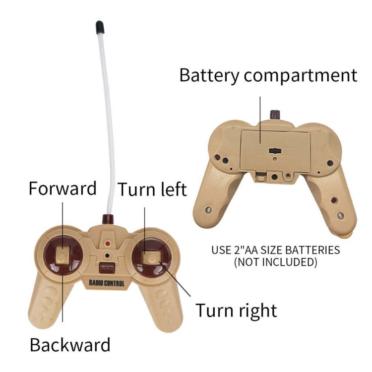 MoFun 369 Remote Control Tank 1:32 Four-way RC Vehicle(Yellow) by MoFun