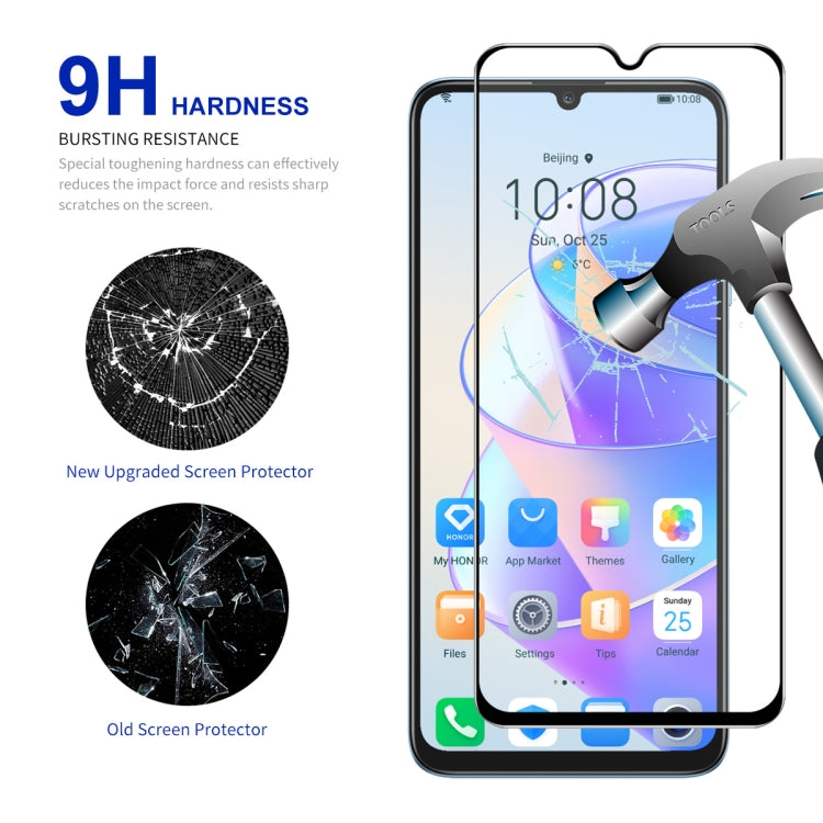 For Honor X7A 4G Global 10pcs ENKAY Hat-Prince Full Glue 0.26mm 9H 2.5D Tempered Glass Full Film by ENKAY