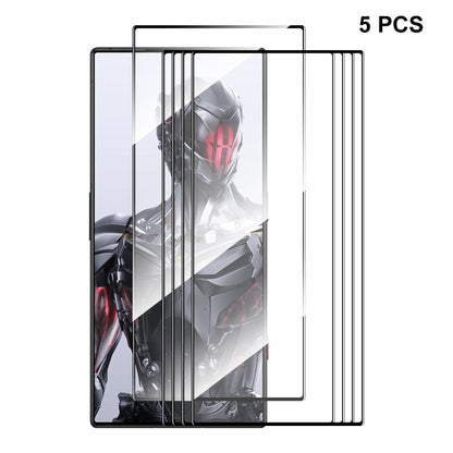 For ZTE Nubia Red Magic 8 Pro / 8 Pro+ 5pcs ENKAY Hat-Prince Full Glue 0.26mm 9H 2.5D Tempered Glass Full Film by ENKAY