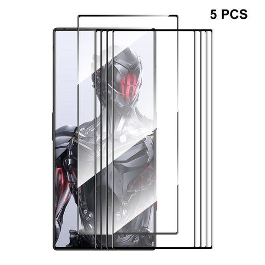 For ZTE Nubia Red Magic 8 Pro / 8 Pro+ 5pcs ENKAY Hat-Prince Full Glue 0.26mm 9H 2.5D Tempered Glass Full Film by ENKAY