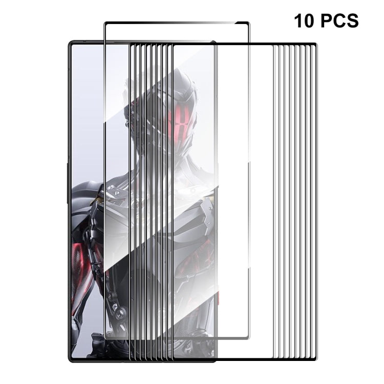 For ZTE Nubia Red Magic 8 Pro / 8 Pro+ 10pcs ENKAY Hat-Prince Full Glue 0.26mm 9H 2.5D Tempered Glass Full Film by ENKAY