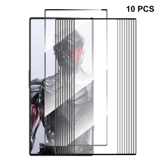 For ZTE Nubia Red Magic 8 Pro / 8 Pro+ 10pcs ENKAY Hat-Prince Full Glue 0.26mm 9H 2.5D Tempered Glass Full Film by ENKAY