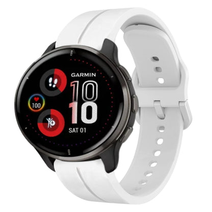For Garmin Venu 2 Plus 20mm Loop Silicone Watch Band(White) by bashfashion