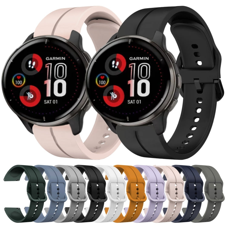 For Garmin Venu 2 Plus 20mm Loop Silicone Watch Band(White) by bashfashion