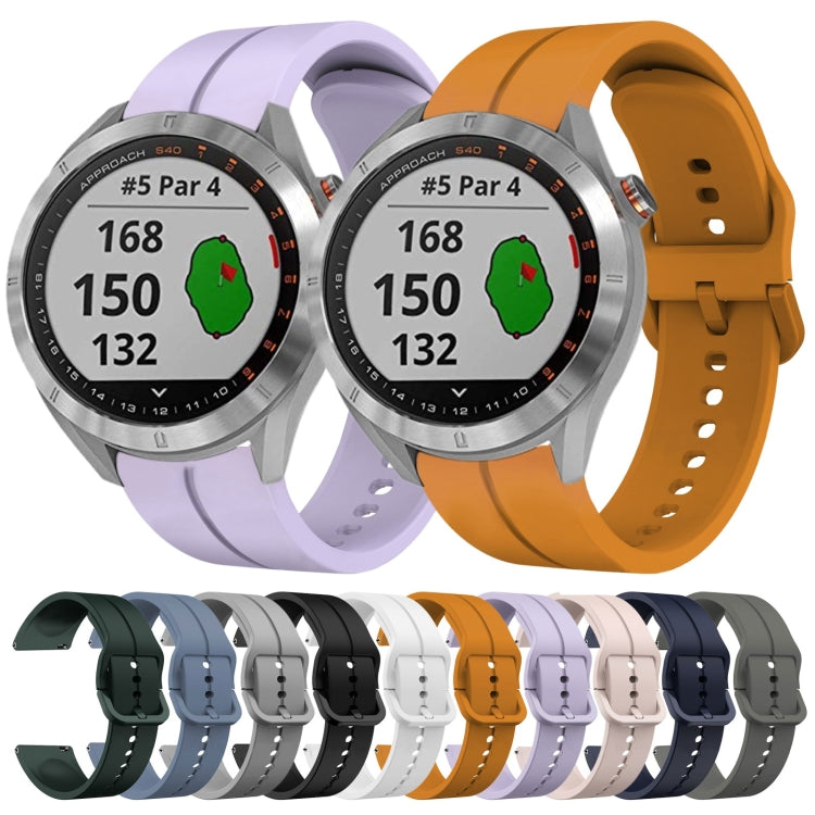 For Garmin Approach S40 20mm Loop Silicone Watch Band(White) by bashfashion