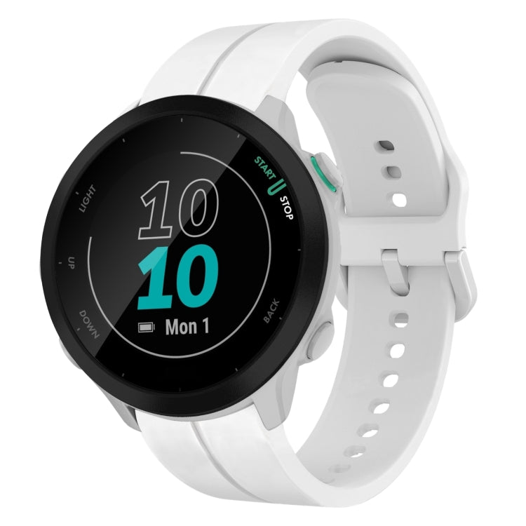 For Garmin Forerunner 55 20mm Loop Silicone Watch Band(White) by bashfashion