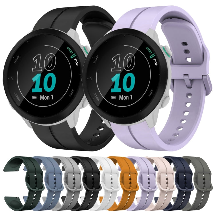 For Garmin Forerunner 55 20mm Loop Silicone Watch Band(White) by bashfashion