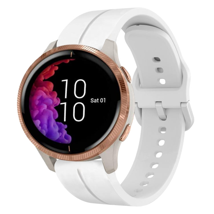 For Garmin Venu 20mm Loop Silicone Watch Band(White) by bashfashion