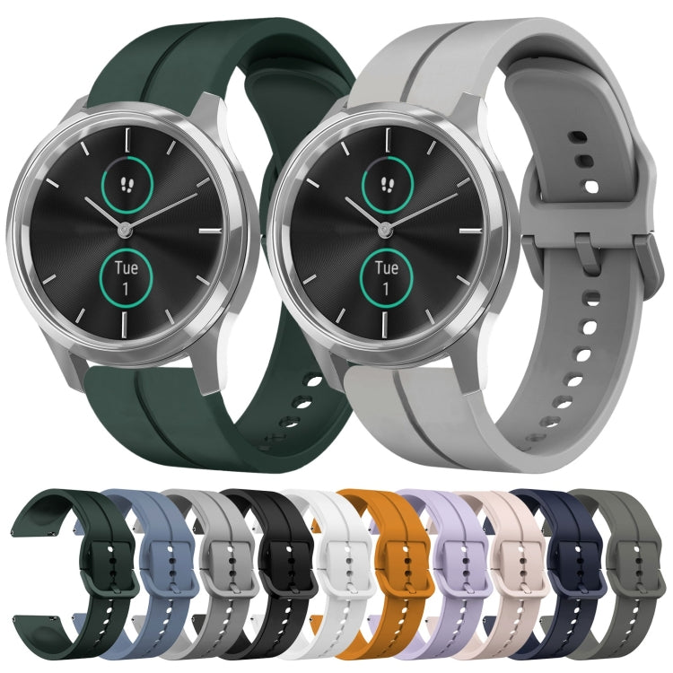 For Garminmove Luxe 20mm Loop Silicone Watch Band(White) by bashfashion