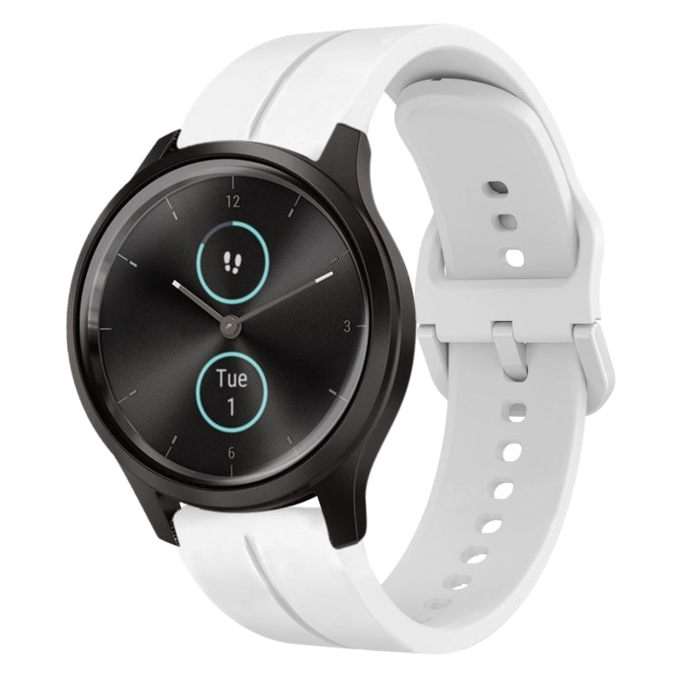 For Garminmove Style 20mm Loop Silicone Watch Band(White) by bashfashion
