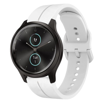 For Garminmove Style 20mm Loop Silicone Watch Band(White) by bashfashion