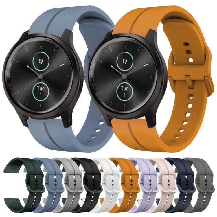 For Garminmove Style 20mm Loop Silicone Watch Band(White) by bashfashion