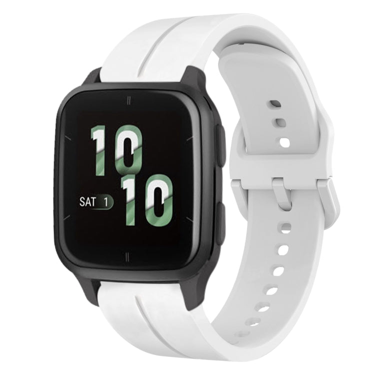 For Garmin Forerunner Sq2 20mm Loop Silicone Watch Band(White) by bashfashion