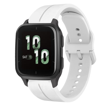 For Garmin Forerunner Sq2 20mm Loop Silicone Watch Band(White) by bashfashion