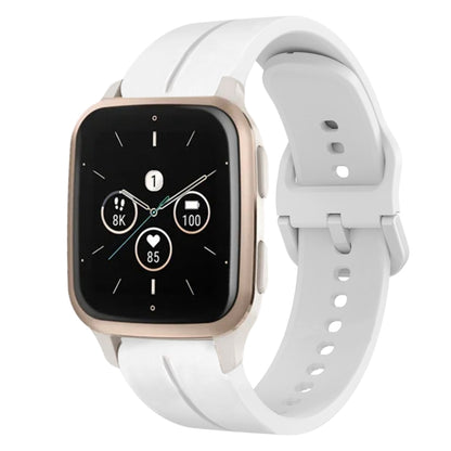 For Garmin Forerunner Sq2 Music 20mm Loop Silicone Watch Band(White) by bashfashion