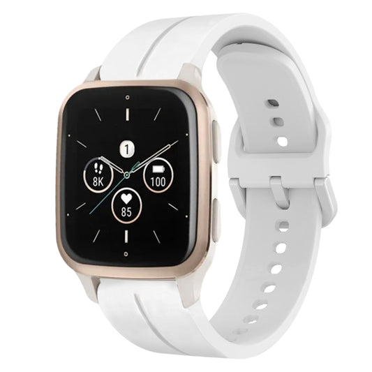 For Garmin Forerunner Sq2 Music 20mm Loop Silicone Watch Band(White) by bashfashion