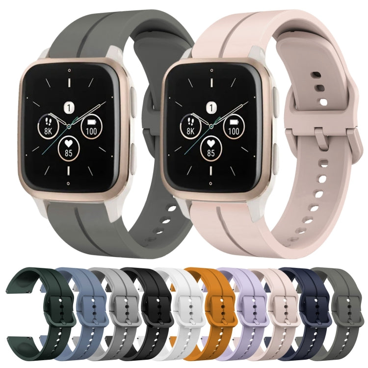 For Garmin Forerunner Sq2 Music 20mm Loop Silicone Watch Band(White) by bashfashion