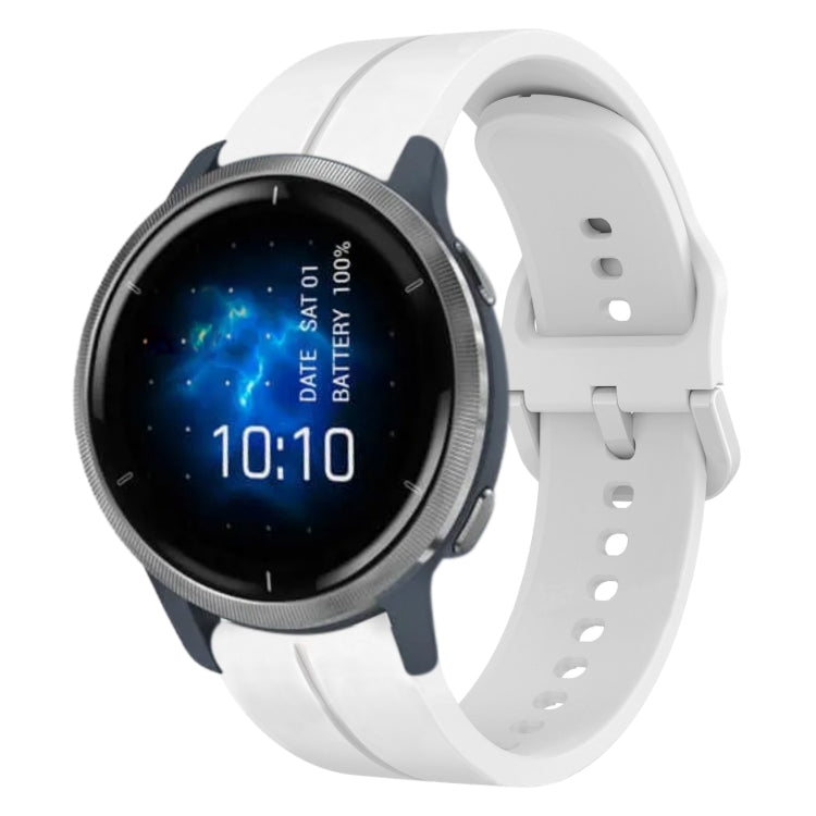 For Garmin Venu 2 22mm Loop Silicone Watch Band(White) by bashfashion