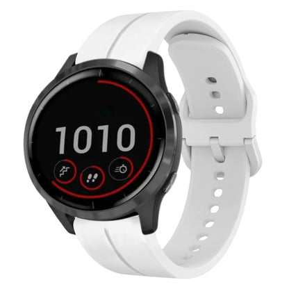 For Garmin Vivoactive4 22mm Loop Silicone Watch Band(White) by bashfashion