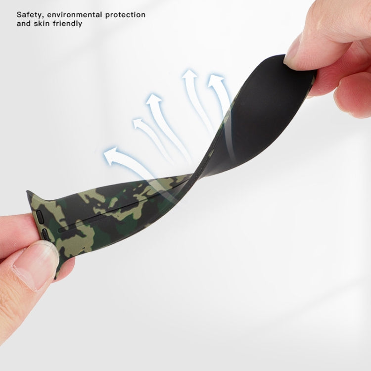 Magnetic Clasp Camouflage Silicone Watch Band For Apple Watch Ultra 49mm(Camouflage Light Grey) by bashfashion