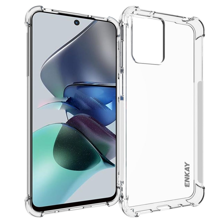 For Motorola Moto G23 4G ENKAY Hat-Prince Clear TPU Shockproof Phone Case by ENKAY