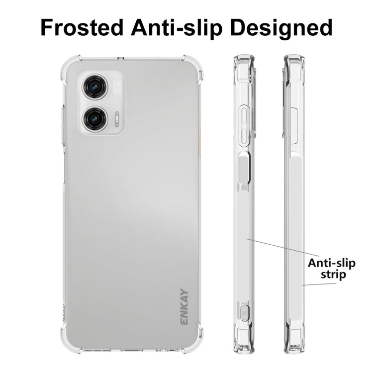 For Motorola Moto G73 5G ENKAY Hat-Prince Clear TPU Shockproof Case Soft Anti-slip Cover by ENKAY