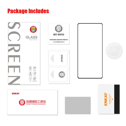 For Honor X9A / Magic5 Lite ENKAY 0.26mm 3D Hot Bending Tempered Glass Full Film with Lens Film by ENKAY