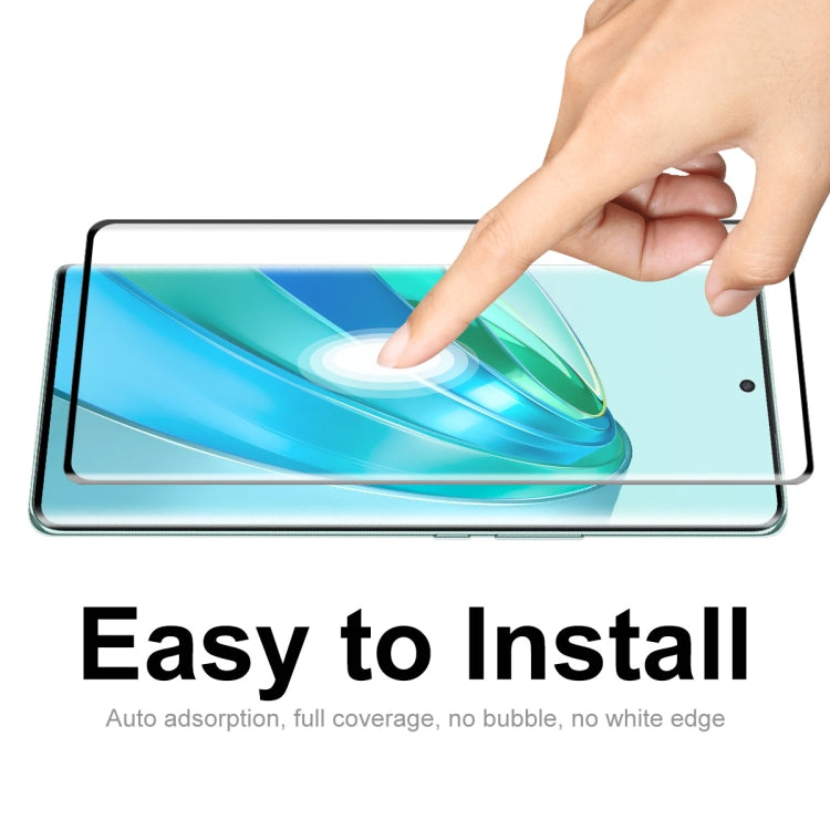 For Honor X9A / Magic5 Lite ENKAY 0.26mm 3D Hot Bending Tempered Glass Full Film with Lens Film by ENKAY