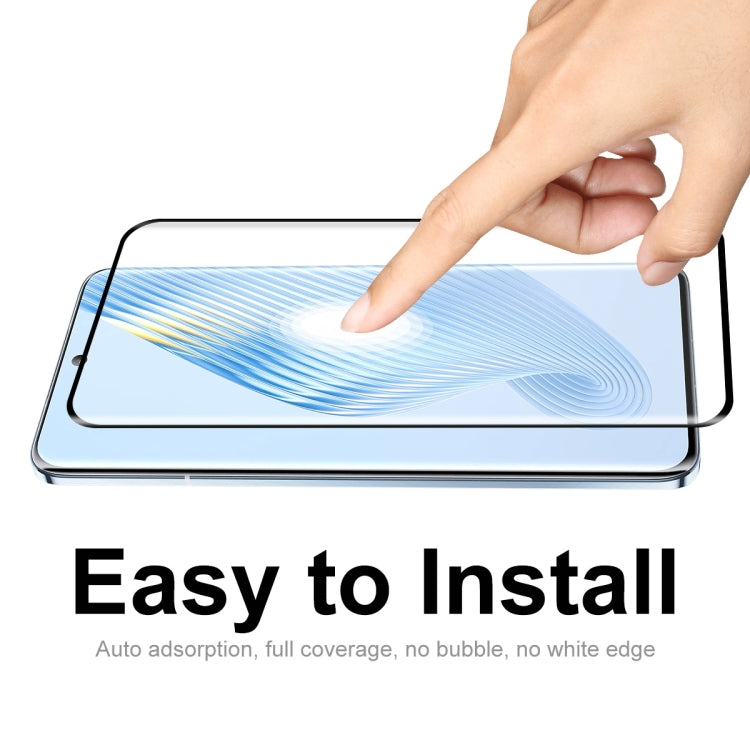 For Honor Magic5 ENKAY 0.26mm 3D Hot Bending Tempered Glass Full Film with Lens Film by ENKAY