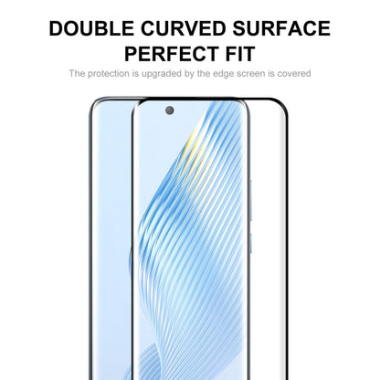 For Honor Magic5 ENKAY 0.26mm 3D Hot Bending Tempered Glass Full Film with Lens Film by ENKAY
