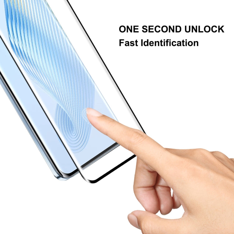 For Honor Magic5 ENKAY 0.26mm 3D Hot Bending Tempered Glass Full Film with Lens Film by ENKAY