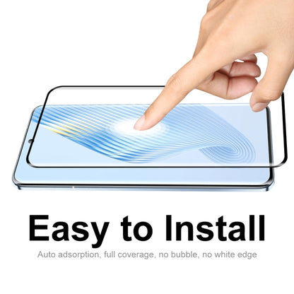 For Honor Magic5 2pcs ENKAY 0.26mm 3D Hot Bending Tempered Glass Full Film with Lens Film by ENKAY