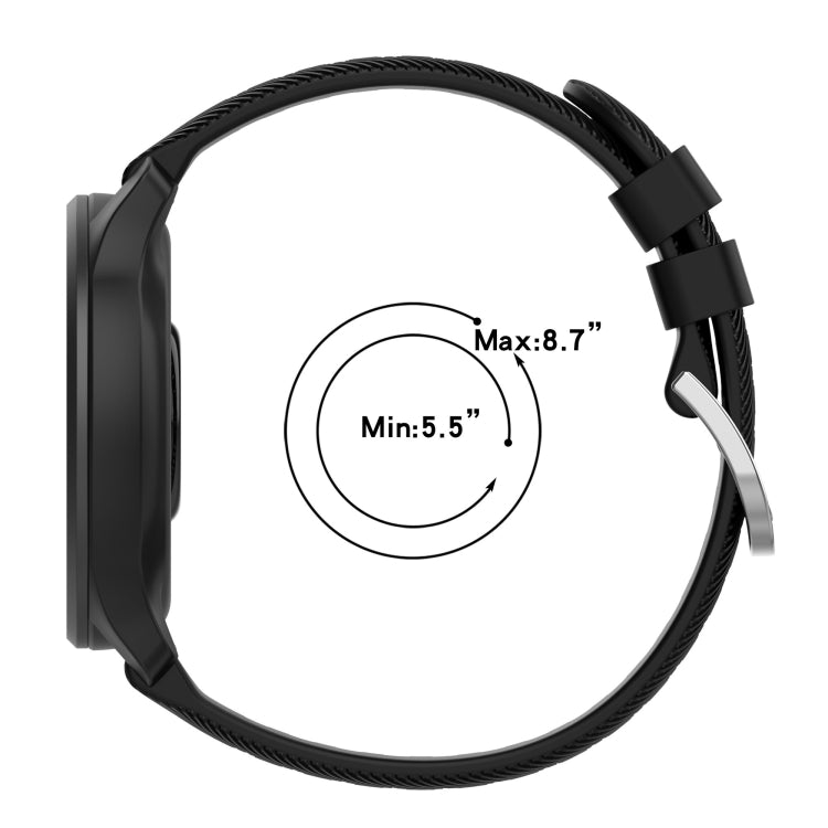 For Garmin Forerunner Sq2 20mm Cross Textured Solid Color Silicone Watch Band(White) by bashfashion