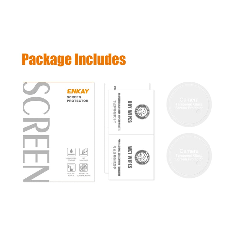 2pcs For OnePlus 11 ENKAY Hat-Prince 9H Rear Camera Lens Tempered Glass Film by ENKAY